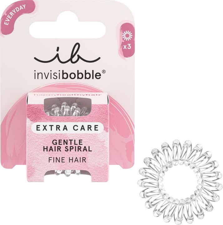 Actual product image Invisibobble Hair Tie Extra Care crystal clear 3 pcs. (Hair tie)