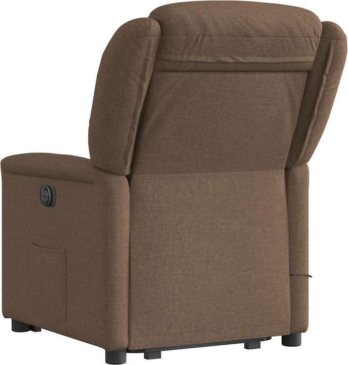 Immagine prodotto VidaXL Poltrona massaggiante elettrica con ausilio per l'assistenza in piedi in tessuto marrone