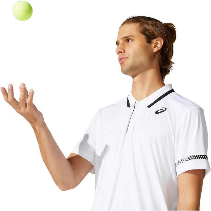 Actual product image ASICS Performance Court M Polo Shirt Men Brilliant White (XL)
