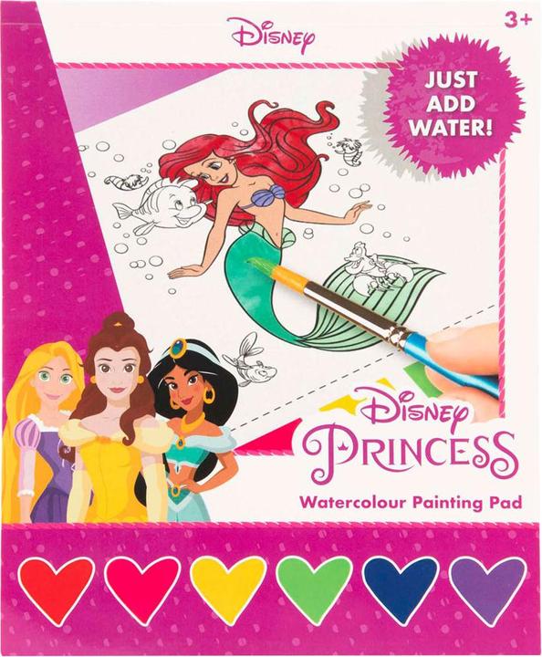 Produktbild Sambro Disney Prinses Malvorlagen mit Wasserfarbblock, 27-tlg.