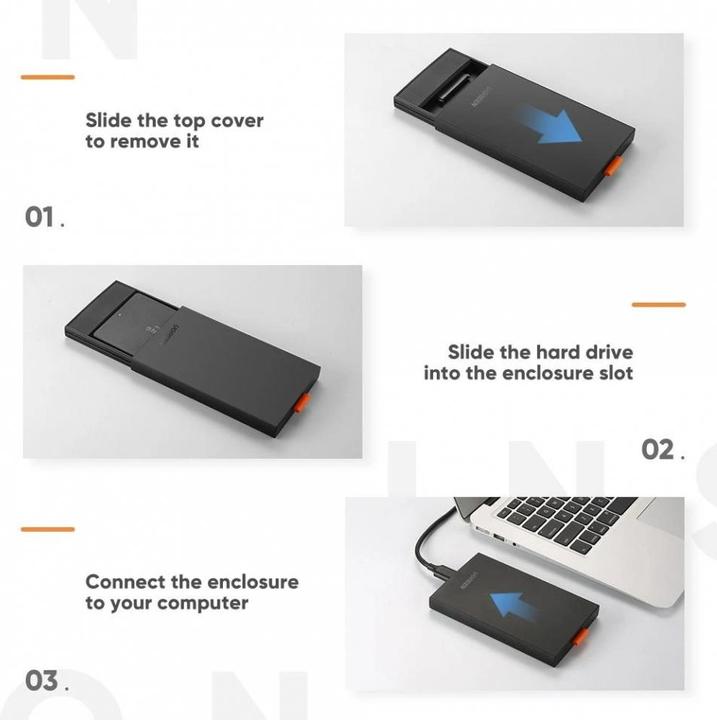 Immagine prodotto Ugreen Custodia per harddisk USB 3.0 SATA SSD con cavo MicroUSB 3.0 (2.5")