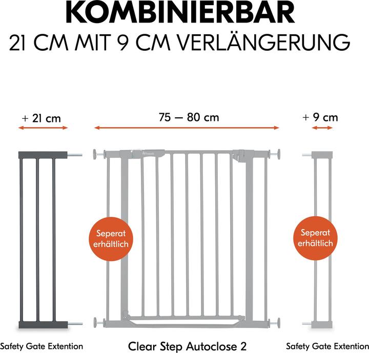 Produktbild Hauck Safety Gate Extension 21 cm Dark Grey (21 cm)