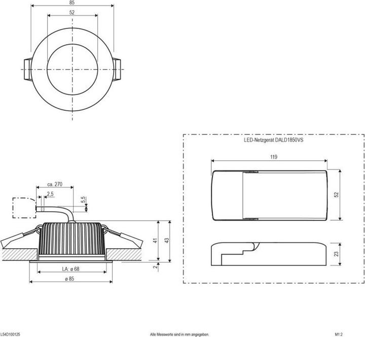 Actual product image EVN-Lichttechnik Light technology LED spot 230V DALI IP54 L54D100125 (1014 lm)