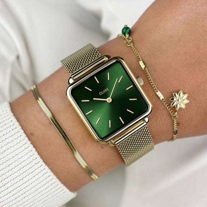 Immagine prodotto Cluse Maglia La Tétragone - Oro (Orologio da polso analogico, 28 mm)