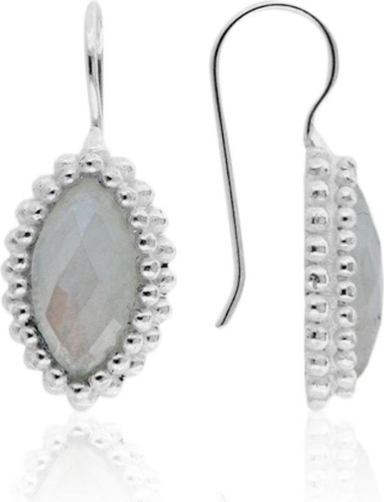 Leyda Ohrhänger Navette (Silber 925, Stein)