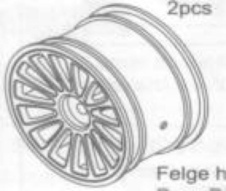 Actual product image AR Rear rim white (2) X4 Blizzard