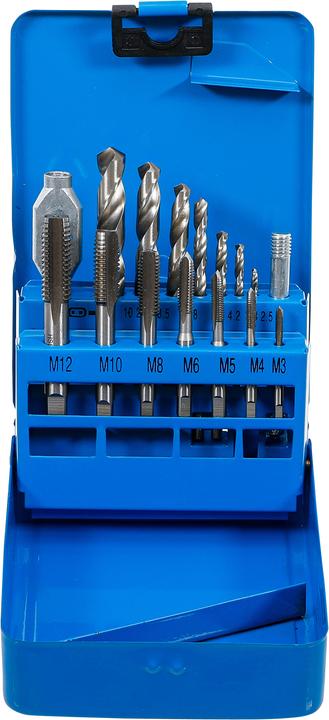 Image du produit BGS Jeu de tarauds et mèches HSS M3 - M12 / 2,5 - 10,2 mm