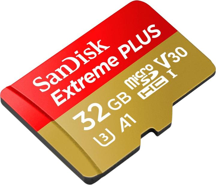 Produktbild SanDisk microSDHC 100MB A1 32GB Extreme Plus (32 GB, microSDHC, U3, UHS-I)