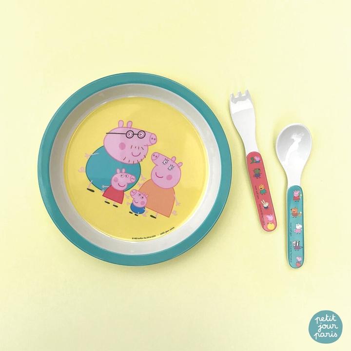 Actual product image Petit Jour Paris Maison Petit Jour melamine plate, Peppa Pig parents
