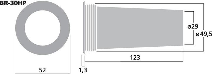 Actual product image Monacor Bass-reflex tube