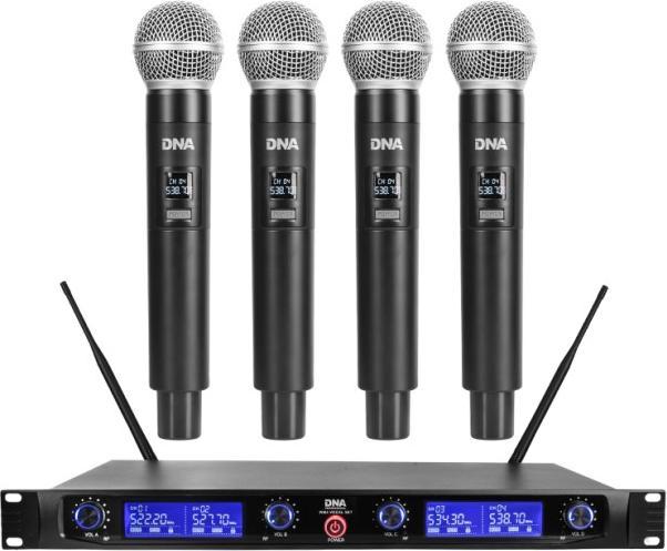 Produktbild Delock DNA WM4 VOCAL SET mikrofon bezprzewodowy 4x nadajn