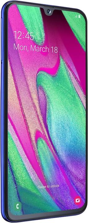 Produktbild Samsung Galaxy A40 (64 GB, Blue, 5.90", Dual SIM + SD, 16 Mpx, 4G)