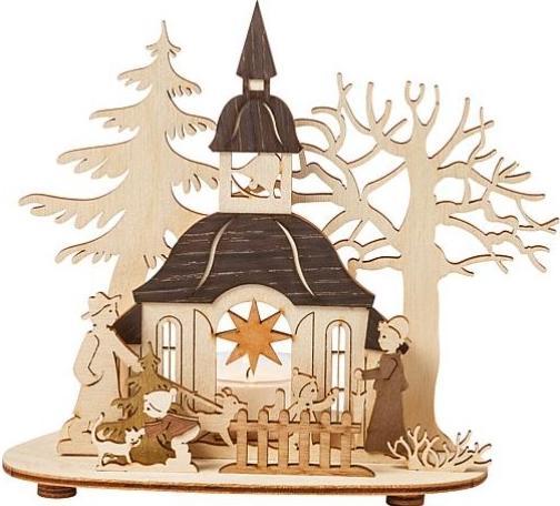 Produktbild Kuhnert Teelichthalter Kirche 27505