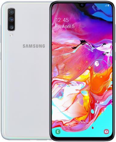 Samsung Galaxy A70 EU (128 GB, White, 6.70", Dual SIM, 32 Mpx, 4G)
