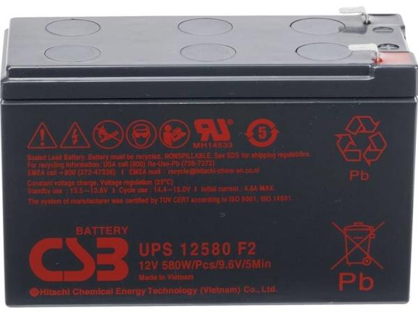 CSB Battery UPS 12580Alta velocità UPS12580F2 Batteria al piombo 12V 9,4Ah (AGM) (L x A x P) 151 x 99 (1 pz., Specifico del dispositivo, 9400 mAh)