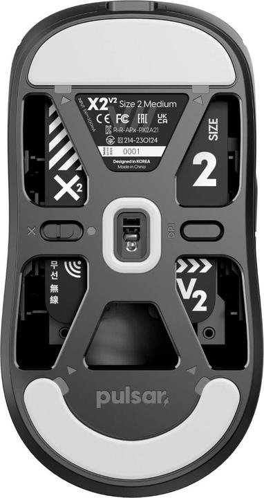 Actual product image Pulsar Gaming Gears X2 V2 Black - Muis (Wireless, Cable)