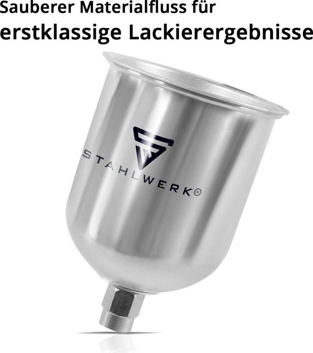 Image du produit Stahlwerk Gobelet à peinture en aluminium 600 ml pour pistolet à peinture