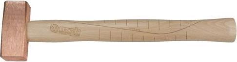 Produktbild Peddinghaus KUPFERHAMMER "FAEUSTELFORM" 1.000G - GESCHMEIDET - MIT HICKORYSTIEL (1000 g)