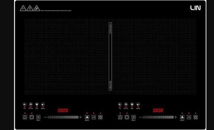 Image du produit LIN Inductionkogeplade LI2H-179 kabel med stik 1 2 m 3200 W