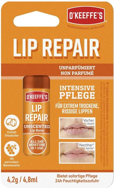 Actual product image O'Keeffe's Lip Repair Unscented Lip Balm (Care pencil)