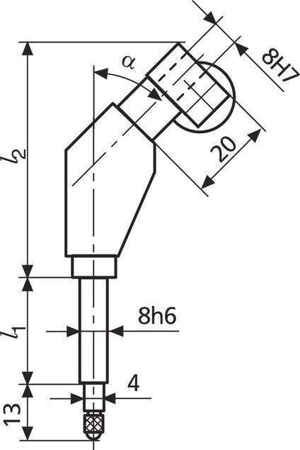 Produktbild Mahr Abgewinkelter Messuhren-Halter 90°