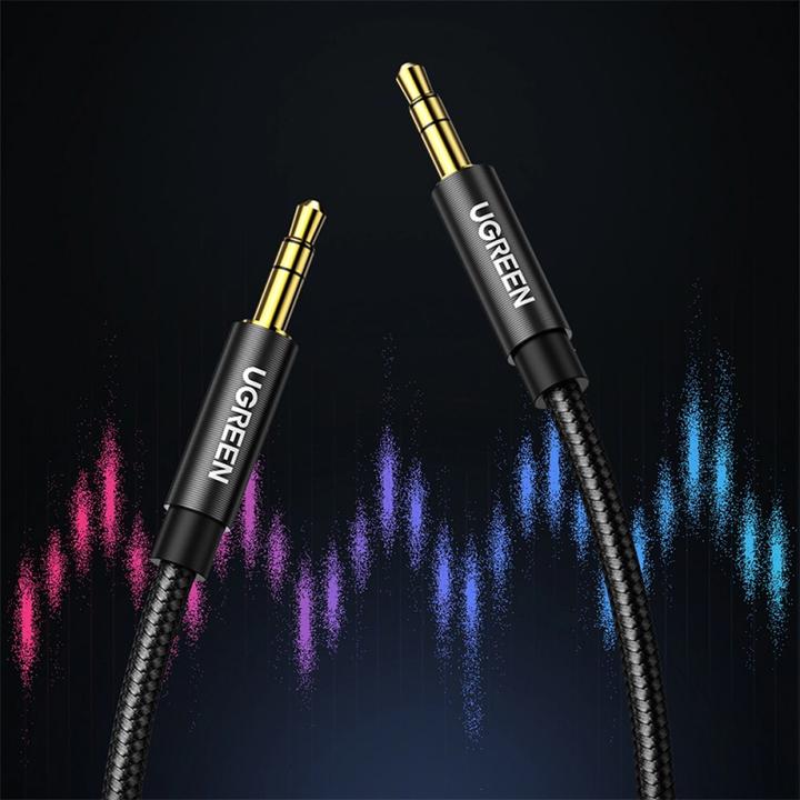 Produktbild Ugreen AV112 Mini jack cable 3.5mm AUX 2m (black) (2 m)