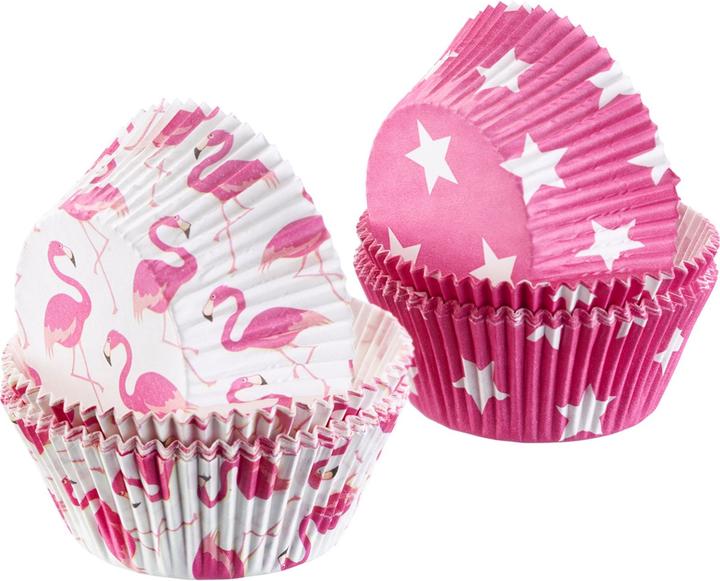 Produktbild Westmark 80 Muffin Papier-Backförmchen, »Flamingo + Stern« (5 cm)