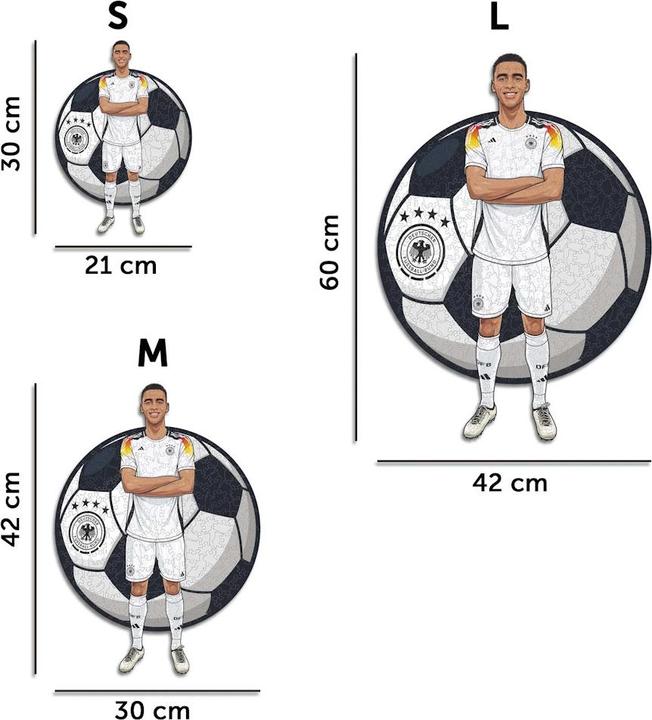 Actual product image Iconic Jamal Musiala - German Nationl Team - Wooden Puzzle Size M (270 pieces) (270 pieces)
