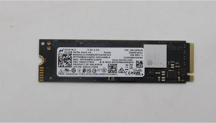 Lenovo Micron 2210 512GB M.2 PCIe (512 GB, M.2 2280)