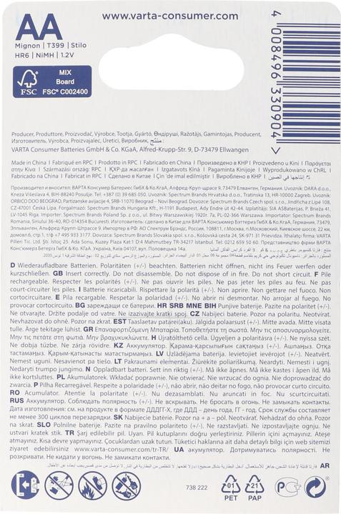 Productafbeelding Varta Recharge Accu Phone (2 Pcs., AA, 1600 mAh)