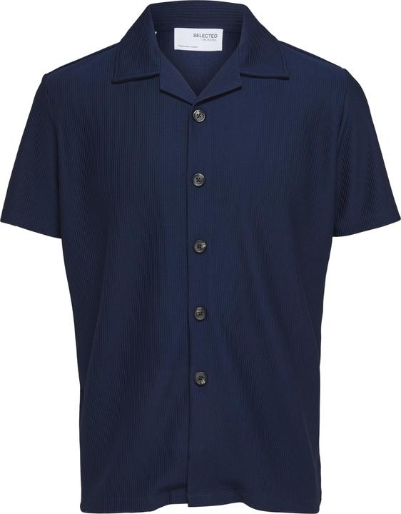 Produktbild Selected Homme Geripptes cuban collar Kurzarmhemd (S)