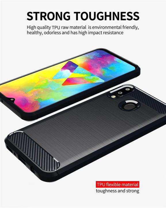 Immagine prodotto Cadorabo TPU Ultra sottile in acciaio inossidabile al carbonio Combi Cover (Samsung Galaxy A10e, Samsung Galaxy A20e)