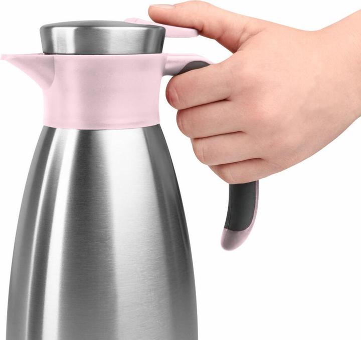 Produktbild Emsa Isolierkanne SOFT GRIP, 1,0 Liter, Edelstahl / rosa Einhandbedienung durch Quick-Tip-Verschluss, 100 (1 l)