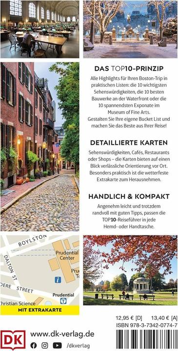 Produktbild TOP10 Reiseführer Boston (Deutsch, DK Verlag Reise, 2024)