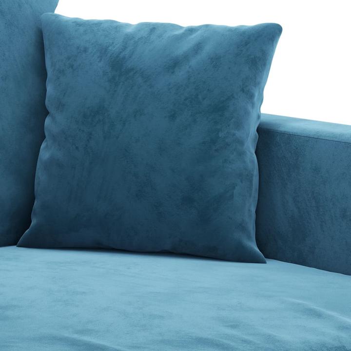 Actual product image VidaXL 3-seater sofa blue 180 cm velvet,Colour: Blue,Material: Velvet (3-seater)
