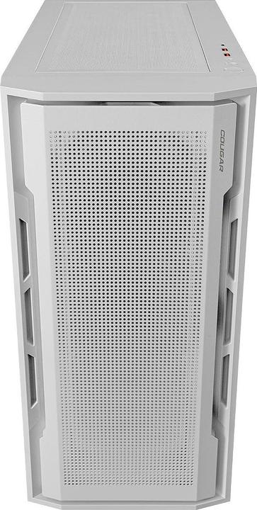 Actual product image Cougar Uniface White| PC Case | Mid Tower / Mesh Front Panel / 2 x ARGB Fans / TG Left Panel (Mini-ITX, SSI CEB, mATX, ATX)