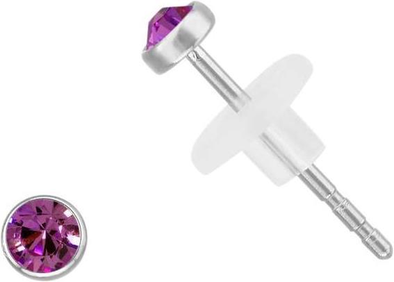 Bijouteria Ohrstecker (Edelstahl, Kristall, PVC)
