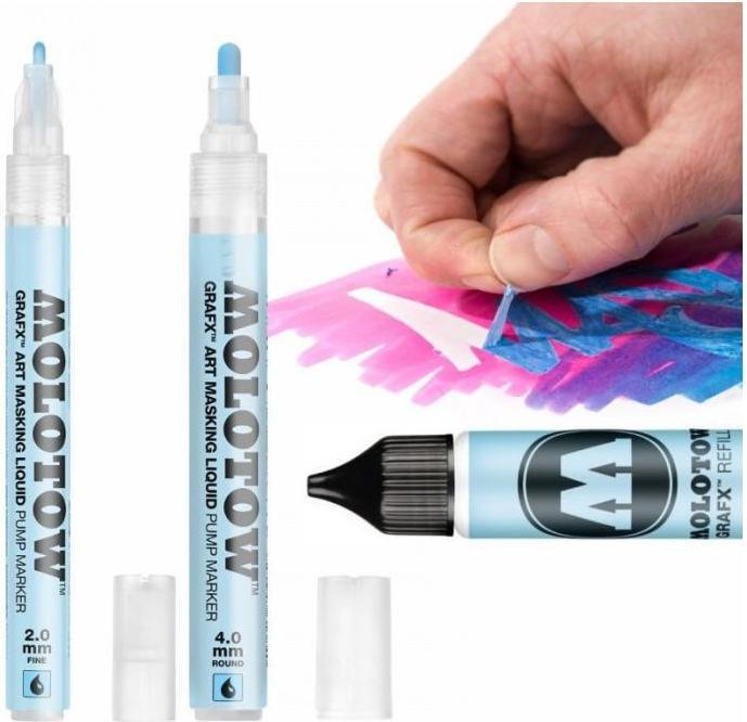 Actual product image Molotow Masking Liquid Pump Marker (Blue, 2 mm, 1 x)