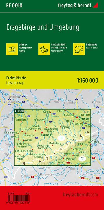 Produktbild Erzgebirge und Umgebung, Erlebnisführer 1:160.000, freytag & berndt, EF 0018 (freytag & berndt, Deutsch)