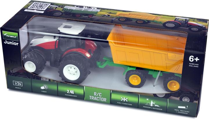 Actual product image Amewi RC Tractor with TIP HANGER, LIGHT & SOUND, 1:24 RTR (RTR Ready-to-Run)
