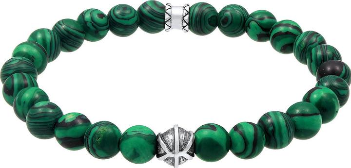 Kuzzoi Basic Armband, Edelsteinarmband, Kugel (19 cm, No Stein, Plastik, Kunstharz, 925er Silber)