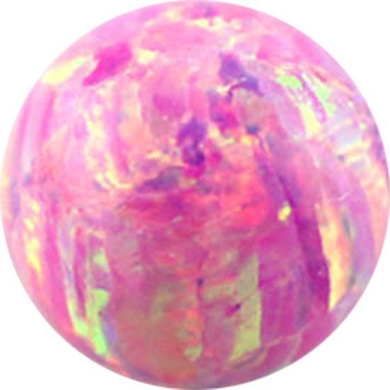 Star Piercing Micro Kugel Opal pink (ohne Messing, Chirurgenstahl 316L)
