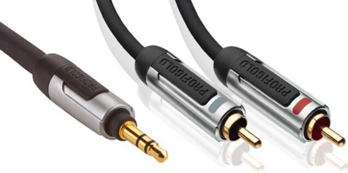 Produktbild Profigold SKY 3.5mm Stereo-Klinke Stereo-Cinch Anschlusskabel (2 m, 3.5mm Klinke (AUX), Cinch)