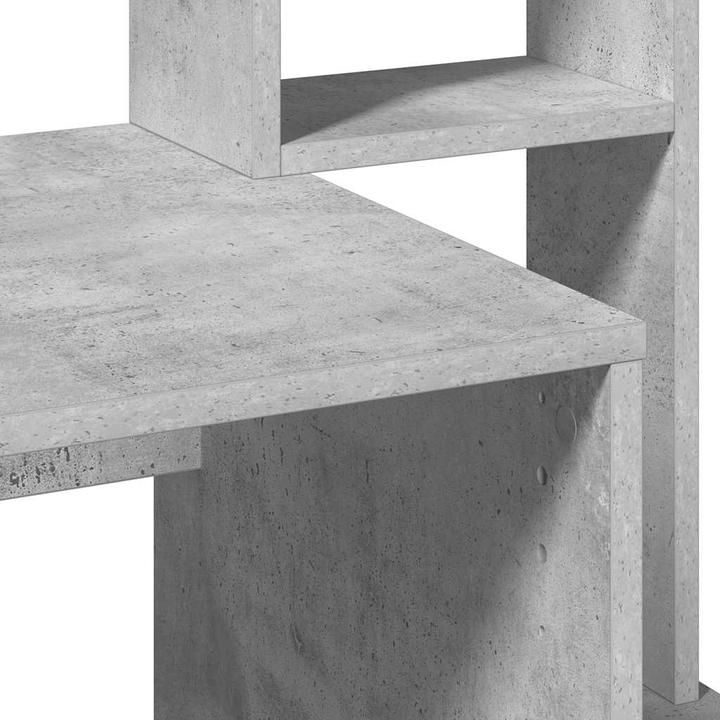Produktbild VidaXL Schreibtisch mit Regal Betongrau 100x45x140 cm Holzwerkstoff Bürotisch (100 x 45 x 140 cm)