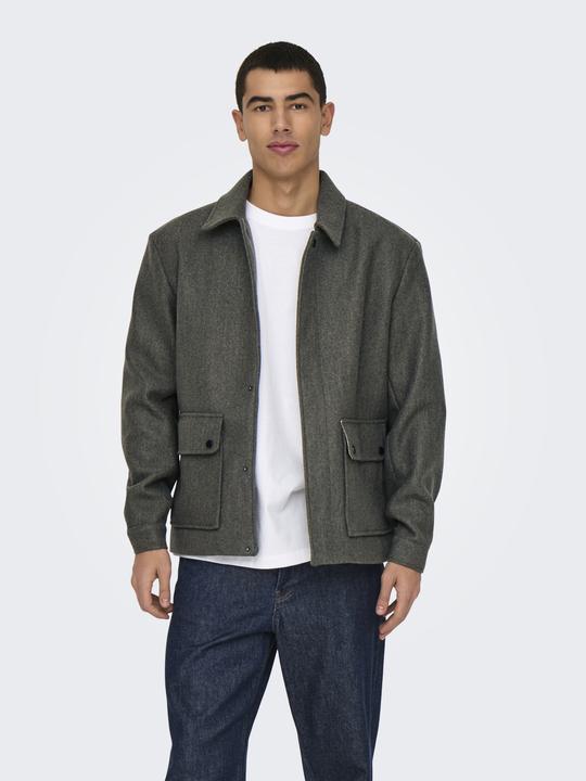 Actual product image Only & Sons Fly-away collar cuffs with button jacket jacket (M)