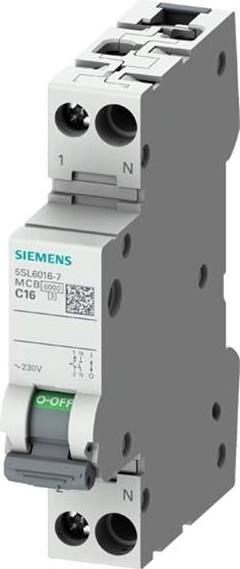 Siemens Stroomonderbreker 230V 6KA 1+N-polig 1TE C16