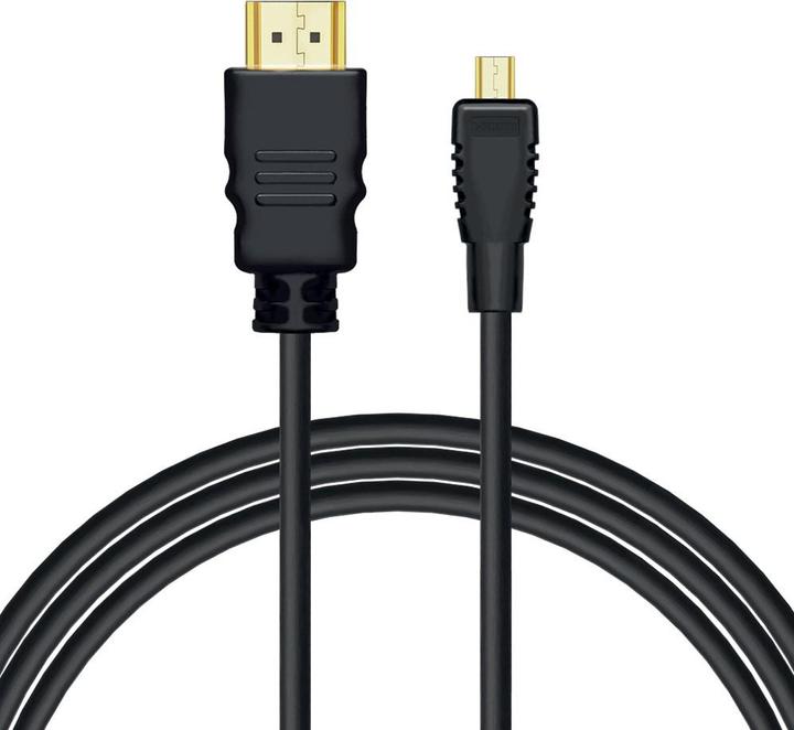 Produktbild Savio CL-40/M HDMI (M) - micro HDMI (M) Kabel mit Ethernet 2m Schwarz (2 m, HDMI)