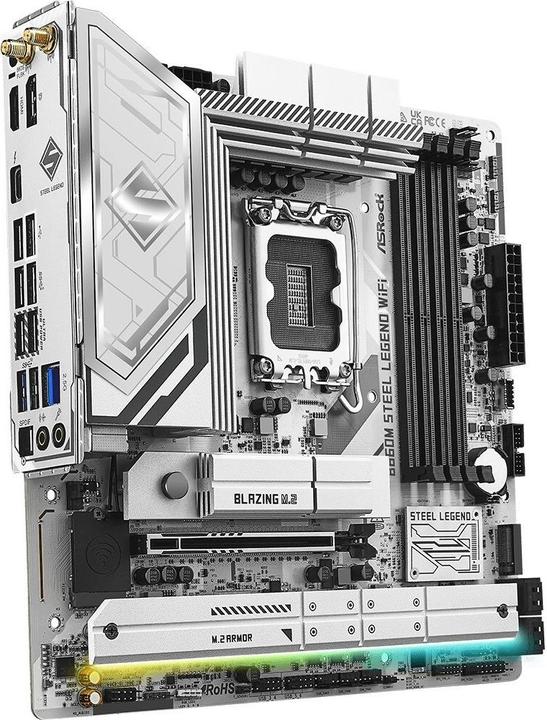 Image du produit AsRock B860M Steel Legend WiFi DDR5 Intel S retail (LGA 1851, Intel B860, mATX)