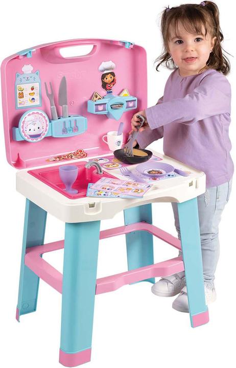 Actual product image Smoby Gabby's Dollhouse Mobile Play Kitchen (43 x 35 x 76 cm) - With 13 accessories - for children from
