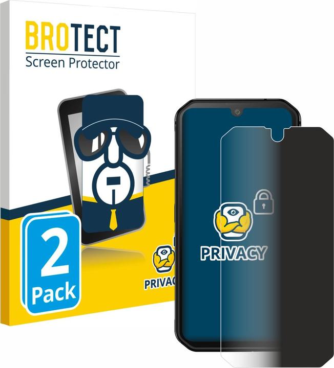 Actual product image BROTECT Anti-spy privacy film Blue light protection film (2 Piece, Blackview BV9900E)
